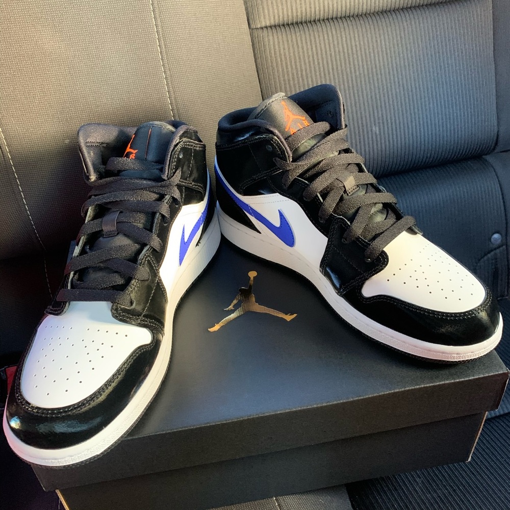 Nike Air Jordan 1 Mid GS Black/Racer Blue Size 7Y